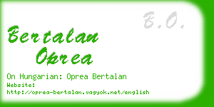 bertalan oprea business card